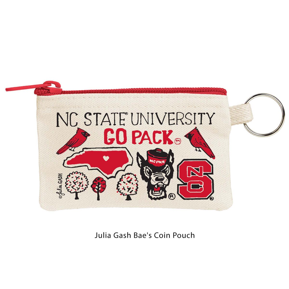 Coin Pouch with Key Ring - Julia Ga
